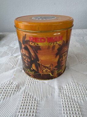 Red Man Golden Blend 1988 Limited Edition Tin Native American Chiefs Artwork